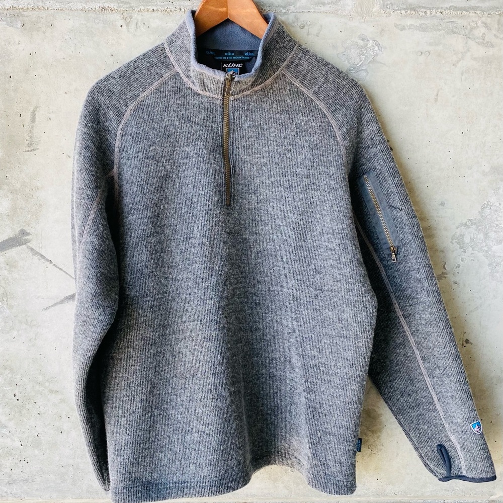 🗻🗻 Kuhl sweater 1/4 zip small grey mens